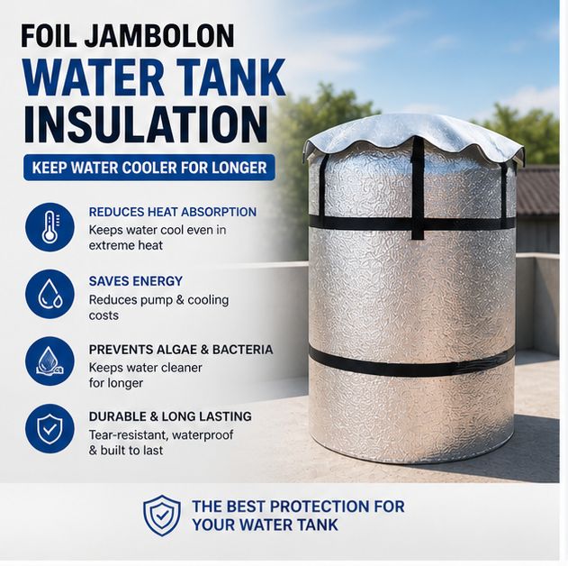 Foil laminated Jambolon 4mm thickness Water Tank Insulation Cover sheet – Heat Resistant & Waterproof Tank Cove