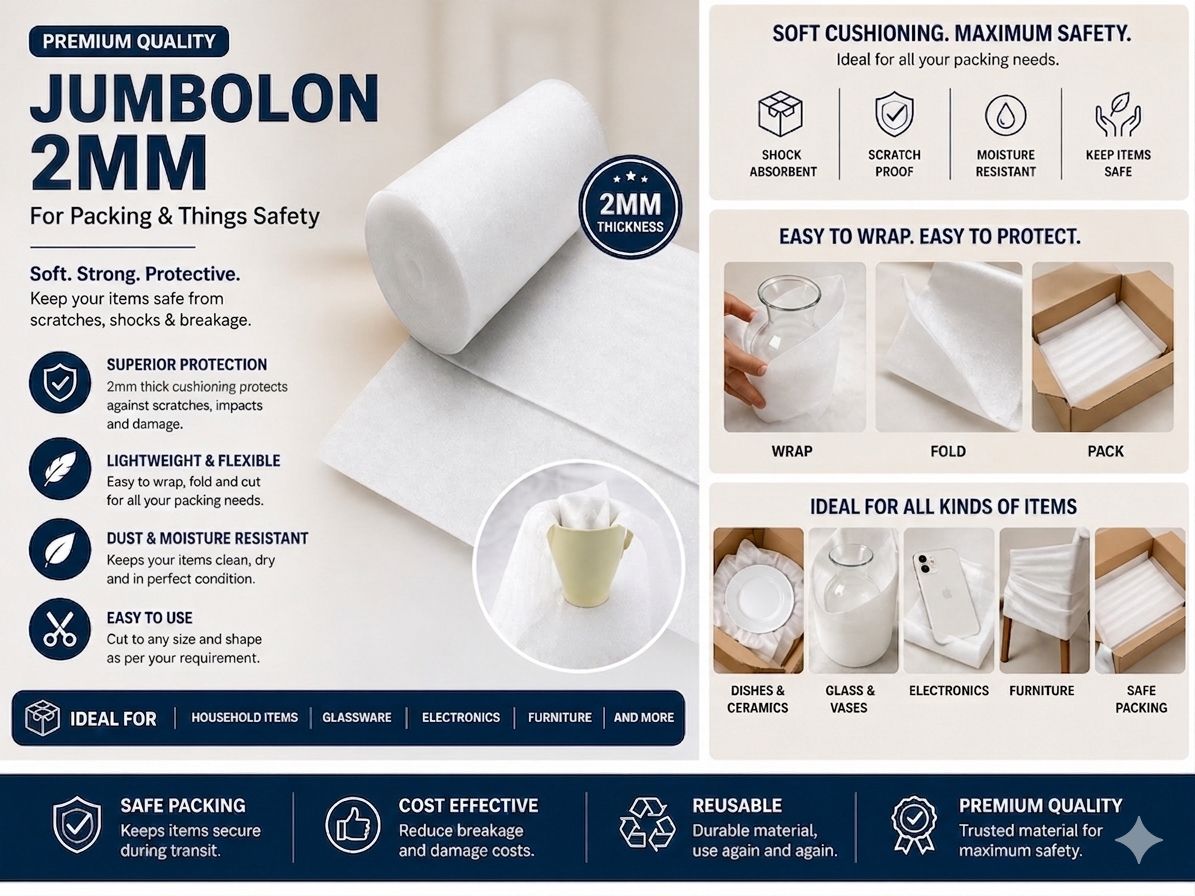 Premium packaging jumbolon foam sheet 2mm thickness for scratch protection